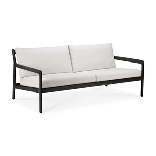 Zijkant Zitbank Teak Jack Black Outdoor Sofa 2 Seater Off White 10232 Ethnicraft