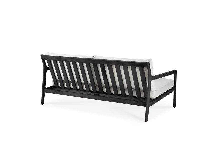 Achterkant Zitbank Teak Jack Black Outdoor Sofa 2 Seater Off White 10232 Ethnicraft