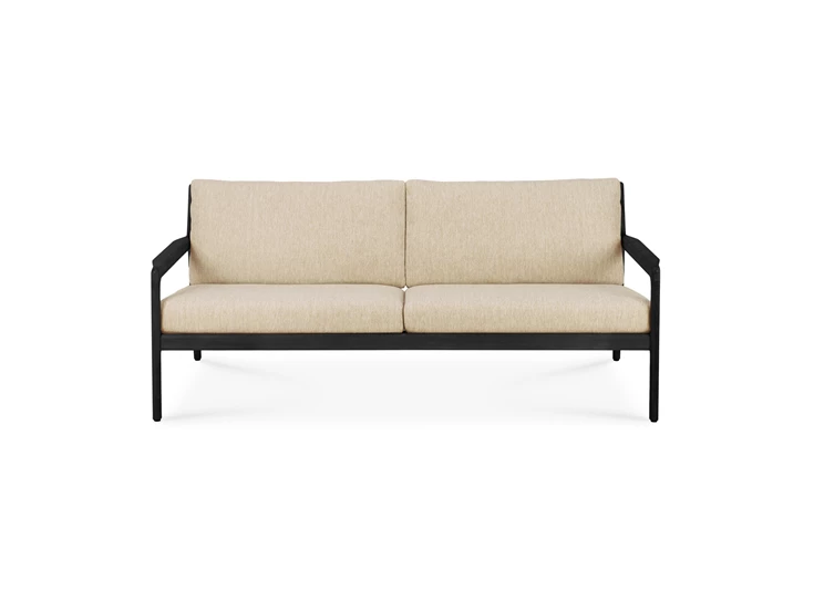 Zitbank Teak Jack Black Outdoor Sofa 2 Seater Natural 10229 Ethnicraft