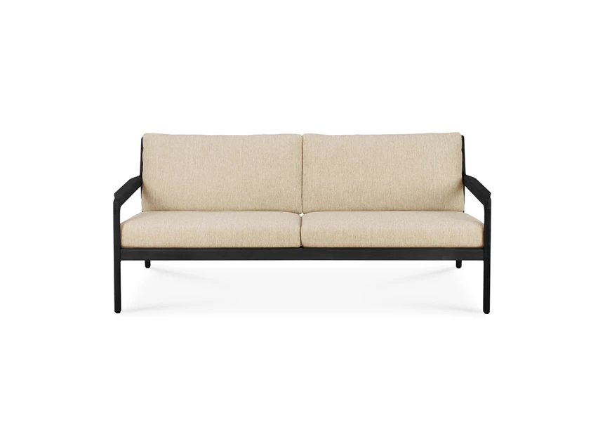 Zitbank Teak Jack Black Outdoor Sofa 2 Seater Natural 10229 Ethnicraft