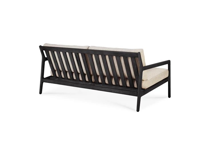 Achterkant Zitbank Teak Jack Black Outdoor Sofa 2 Seater Natural 10229 Ethnicraft