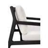 Zijde Bijzetzetel Teak Jack Black Outdoor Lounge Chair Off White 10231 Ethnicraft