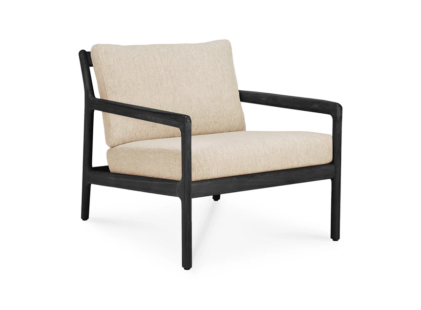 Bijzetzetel Teak Jack Black Outdoor Lounge Chair Natural 10228 Ethnicraft