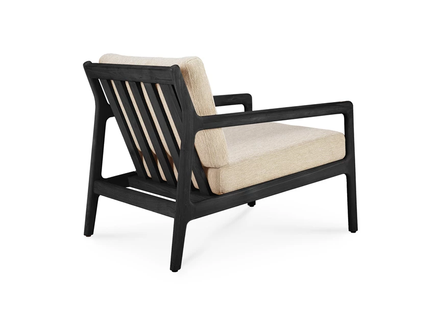 Achterkant Bijzetzetel Teak Jack Black Outdoor Lounge Chair Natural 10228 Ethnicraft