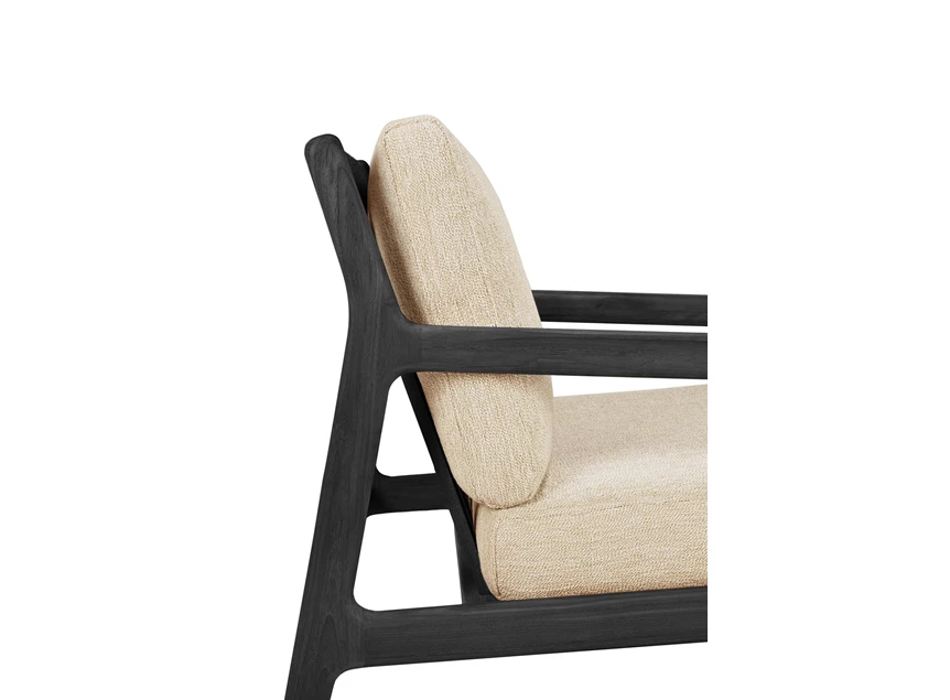 Zijde Bijzetzetel Teak Jack Black Outdoor Lounge Chair Natural 10228 Ethnicraft