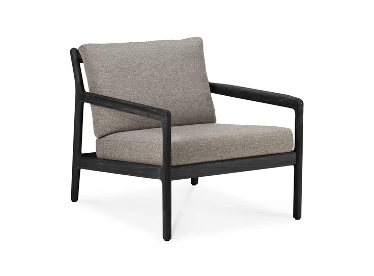 Bijzetzetel Teak Jack Black Outdoor Lounge Chair Mocha 10234 Ethnicraft