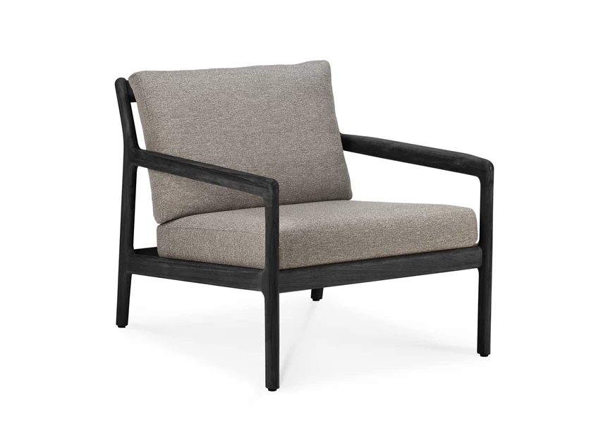 Bijzetzetel Teak Jack Black Outdoor Lounge Chair Mocha 10234 Ethnicraft