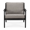 Front Bijzetzetel Teak Jack Black Outdoor Lounge Chair Mocha 10234 Ethnicraft