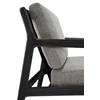 Zijde Bijzetzetel Teak Jack Black Outdoor Lounge Chair Mocha 10234 Ethnicraft