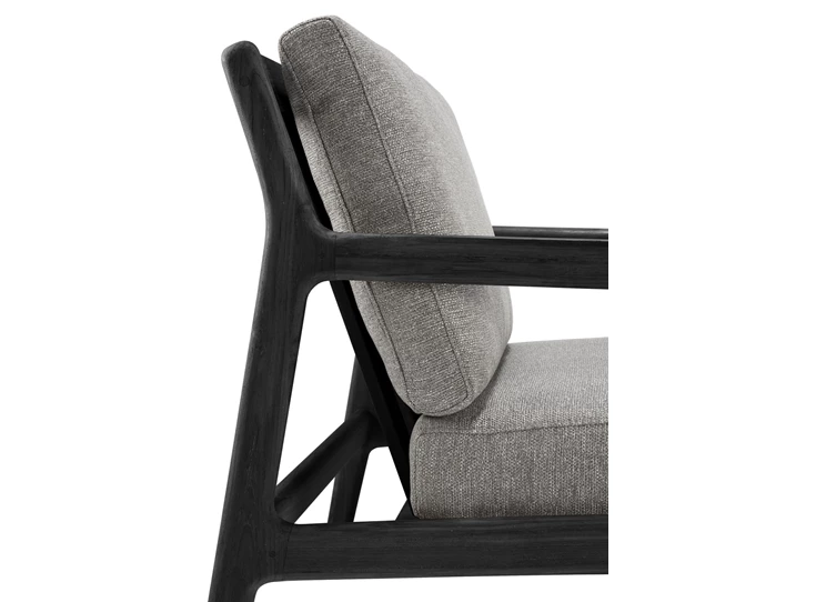 Zijde Bijzetzetel Teak Jack Black Outdoor Lounge Chair Mocha 10234 Ethnicraft