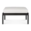 Front Poef Teak Jack Black Outdoor footstool Off White 10238 Ethnicraft