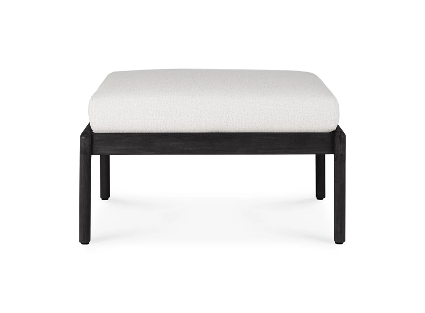 Front Poef Teak Jack Black Outdoor footstool Off White 10238 Ethnicraft