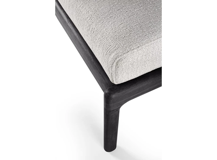 Bovenkant Poef Teak Jack Black Outdoor footstool Off White 10238 Ethnicraft