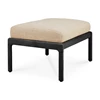 Poef Teak Jack Black Outdoor footstool Natural 10237 Ethnicraft