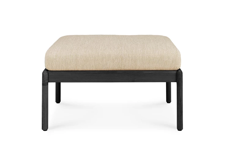 Front Poef Teak Jack Black Outdoor footstool Natural 10237 Ethnicraft
