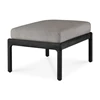 Poef Teak Jack Black Outdoor footstool Mocha 10239 Ethnicraft