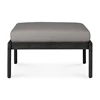 Front Poef Teak Jack Black Outdoor footstool Mocha 10239 Ethnicraft