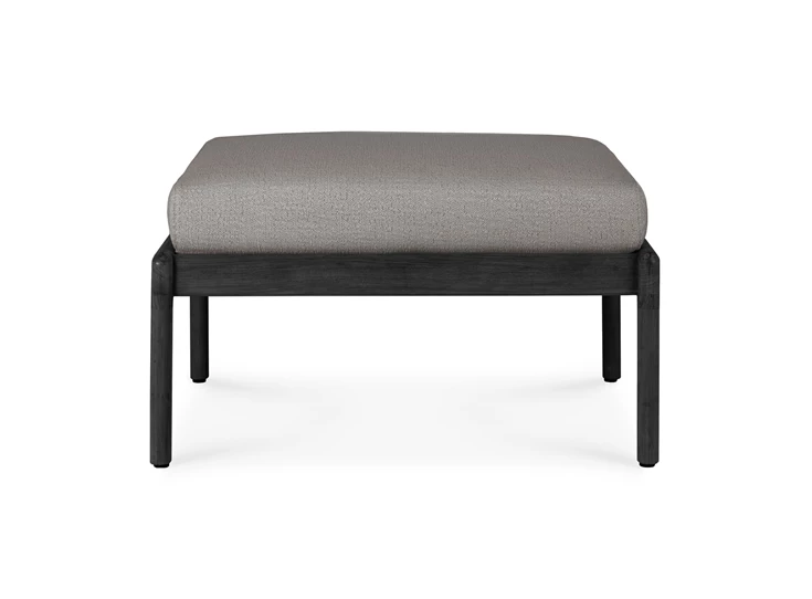 Front Poef Teak Jack Black Outdoor footstool Mocha 10239 Ethnicraft