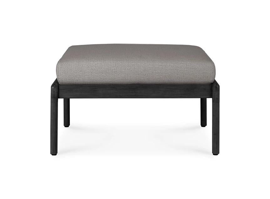 Front Poef Teak Jack Black Outdoor footstool Mocha 10239 Ethnicraft