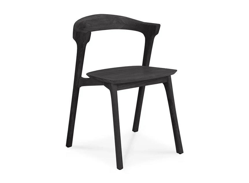 Armstoel Teak Bok Black Outdoor Dining Chair 10154 Ethnicraft