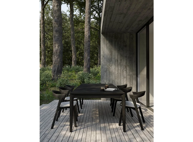 Zitkussen Off White Armstoel Teak Bok Black Outdoor Dining Chair 10154 Ethnicraft