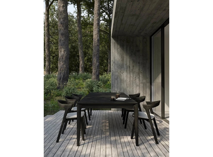 Zitkussen Off White Armstoel Teak Bok Black Outdoor Dining Chair 10154 Ethnicraft