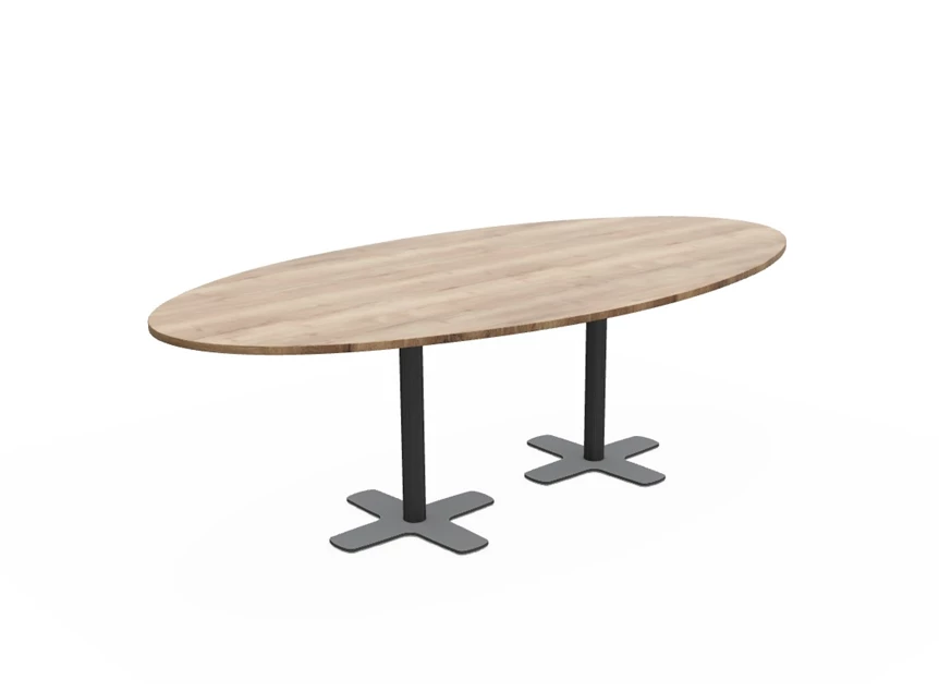 Tafel Spinner2 Halifax ovaal configuratie 2 poten perfecta epoxy