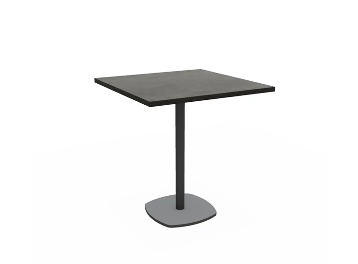 Tafel Circa HPL vierkant tafelblad epoxy onderstel perfecta configuratie