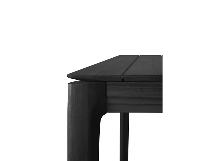 Zijde Tafel Teak Bok Black Outdoor Dining Table 10277 Ethnicraft