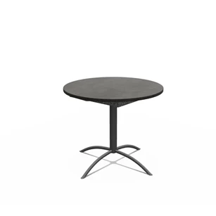 Tafel Laser HPL rond tafelblad verlengbaar epoxy poot configuratie perfecta