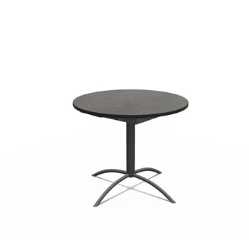 Tafel Laser HPL rond tafelblad verlengbaar epoxy poot configuratie perfecta