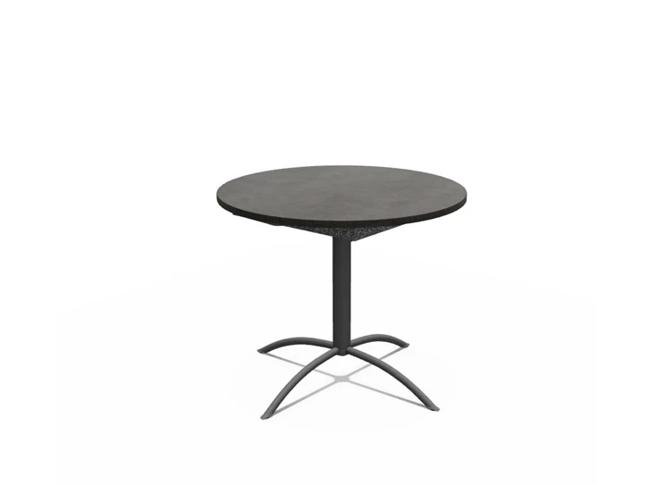 Tafel Laser HPL rond tafelblad verlengbaar epoxy poot configuratie perfecta