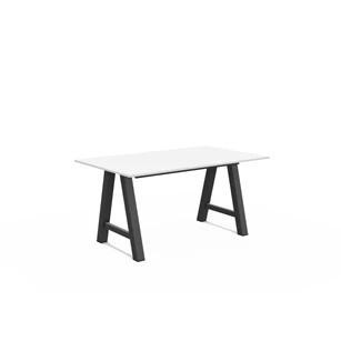 Tafel Alegro Fenix perfecta A-poot epoxy configuratie wit zwart tafelblad