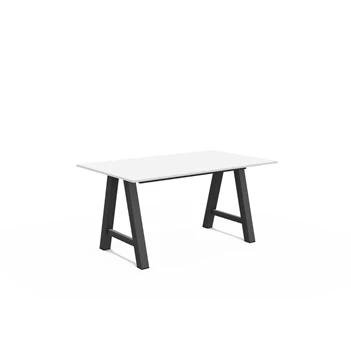 Tafel Alegro Fenix perfecta A-poot epoxy configuratie wit zwart tafelblad