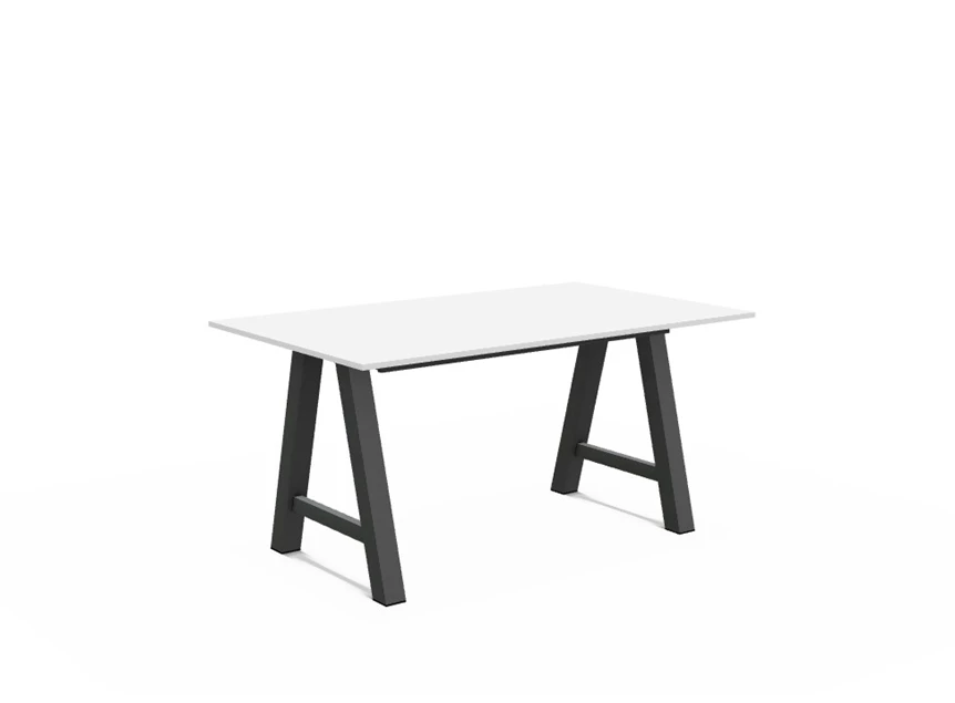 Tafel Alegro Fenix perfecta A-poot epoxy configuratie wit zwart tafelblad