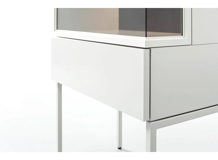 Onderkant Vitrinekasten Cubo Opstelling 180 matte lak Contur Sudbrock