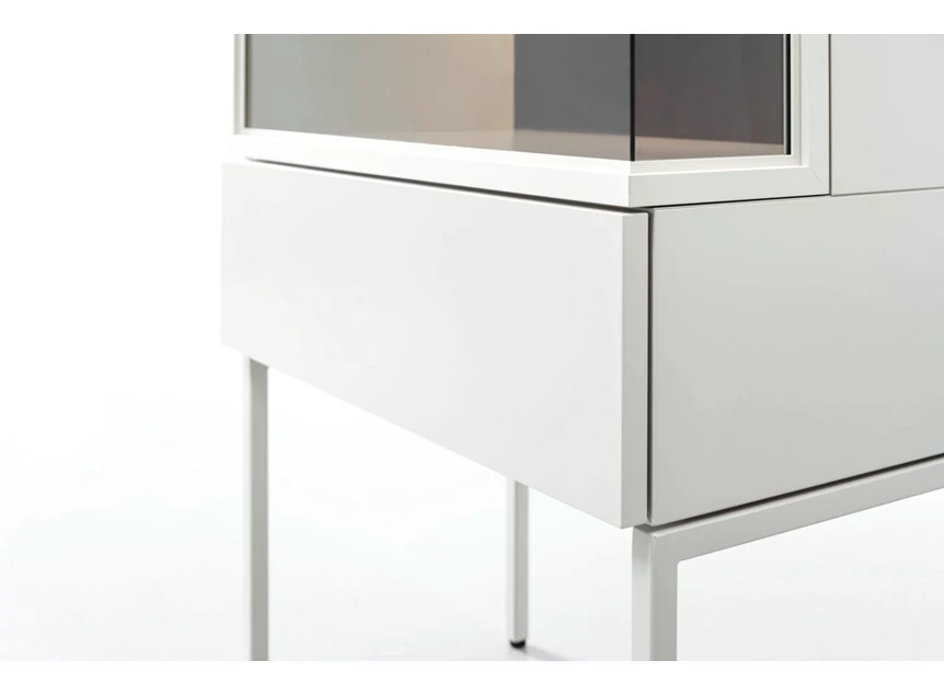 Onderkant Vitrinekasten Cubo Opstelling 180 matte lak Contur Sudbrock