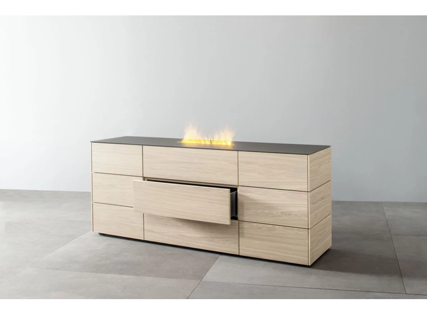 Lade midden open Dressoir Cubo met sierhaard Opstelling 160 Contur Sudbrock