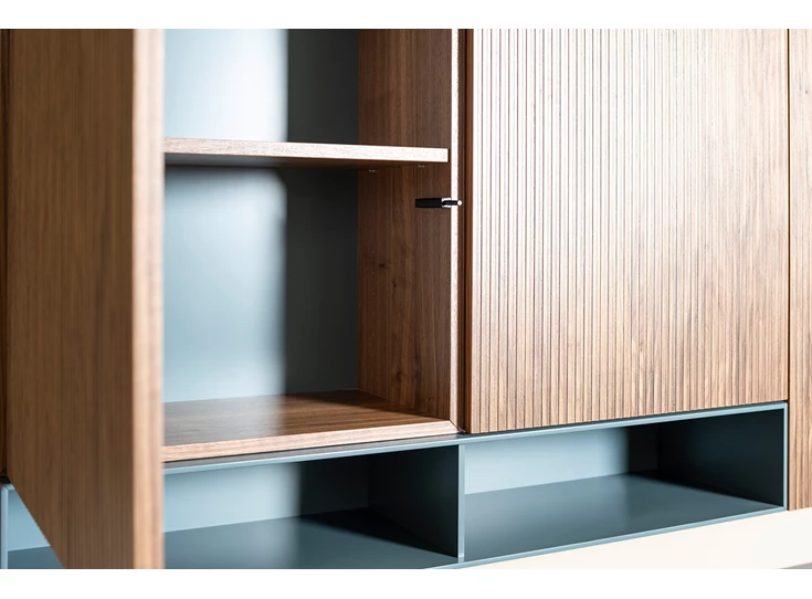 Detail Tv-kast Cubo Opstelling 168 hout matte lak Contur Sudbrock