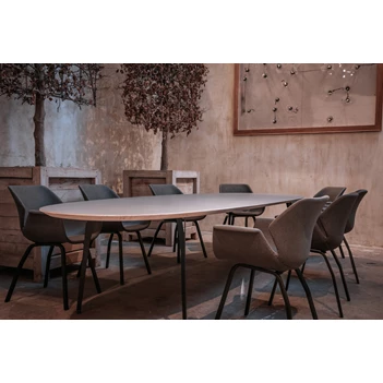 Tafel Tooon Oval Ellips cement Toon De Somer