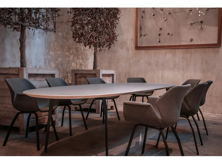 Tafel Tooon Oval Ellips cement Toon De Somer