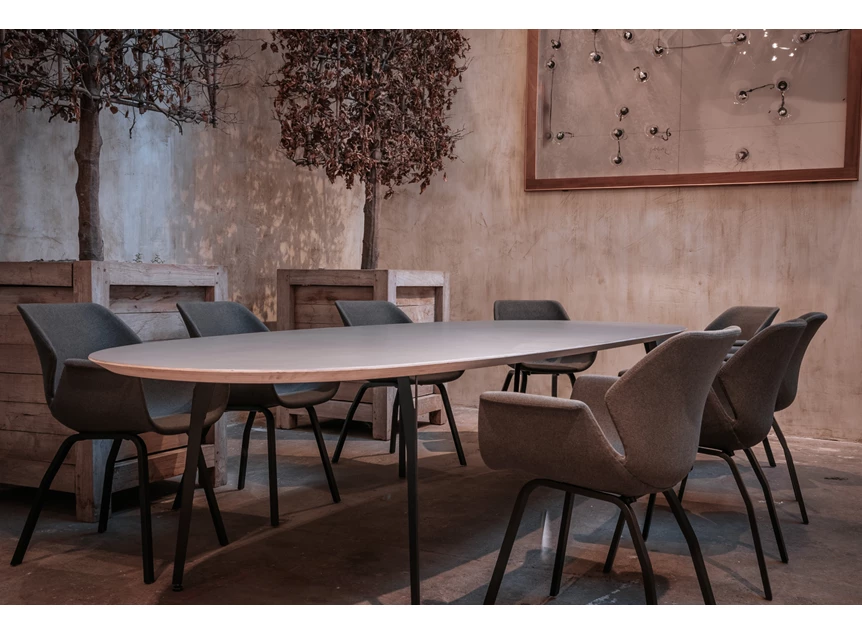 Tafel Tooon Oval Ellips cement Toon De Somer