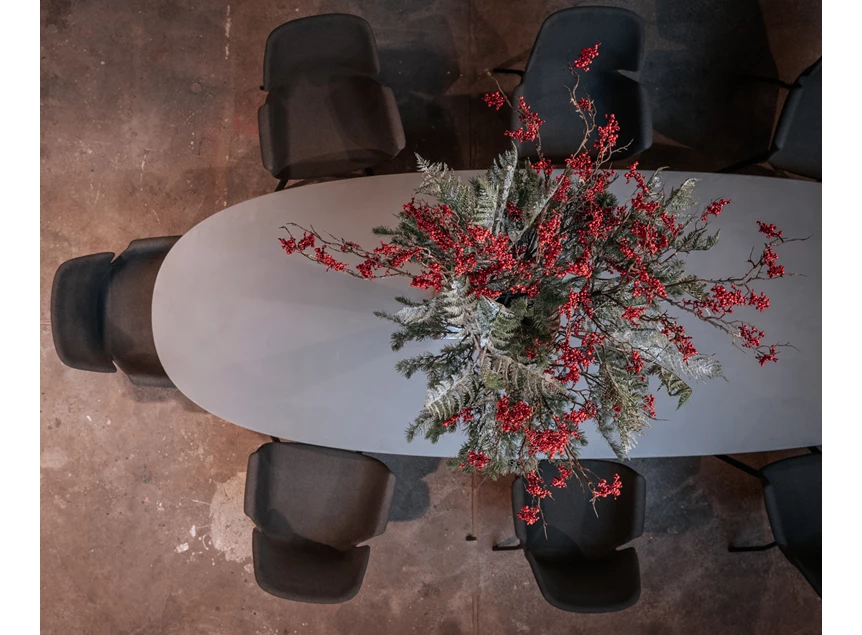 Bovenkant Tafel Tooon Oval Ellips cement Toon De Somer