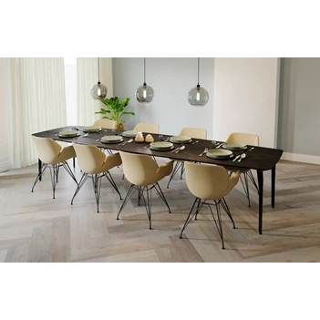 Tafel Tooon Faux Ellips veneer black Toon De Somer