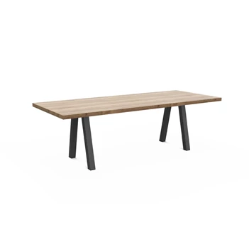 Tafel Queen MHA 240x100cm perfecta dik blad schuine poot melamine halifax