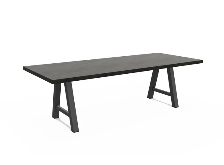 Tafel Querido HPL perfecta 200x100cm A-poot epoxy configuratie