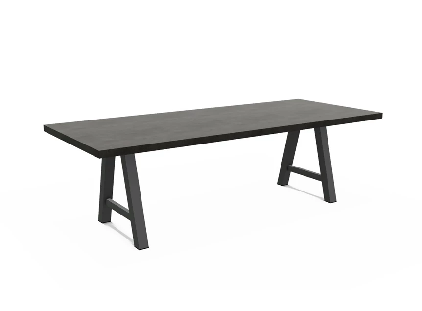 Tafel Querido HPL perfecta 200x100cm A-poot epoxy configuratie