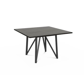 Tafel Wacko 2.0 HPL 120x120cm vierkant blad epoxy onderstel configuratie