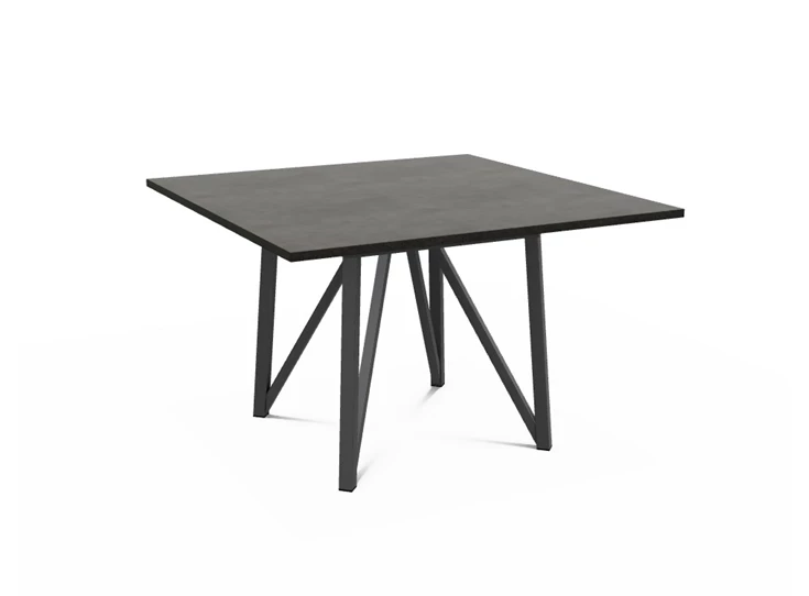 Tafel Wacko 2.0 HPL 120x120cm vierkant blad epoxy onderstel configuratie