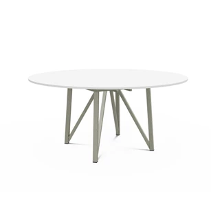 Tafel Wacko 2.0 Melamine rond perfecta configuratie epoxy onderstel